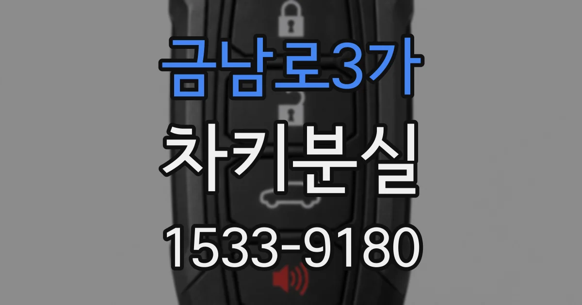 금남로3가 차키분실