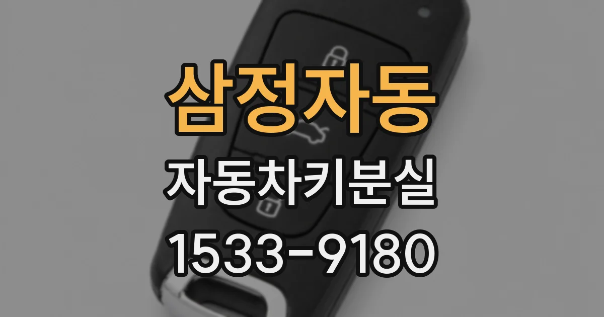 삼정자동 자동차키분실