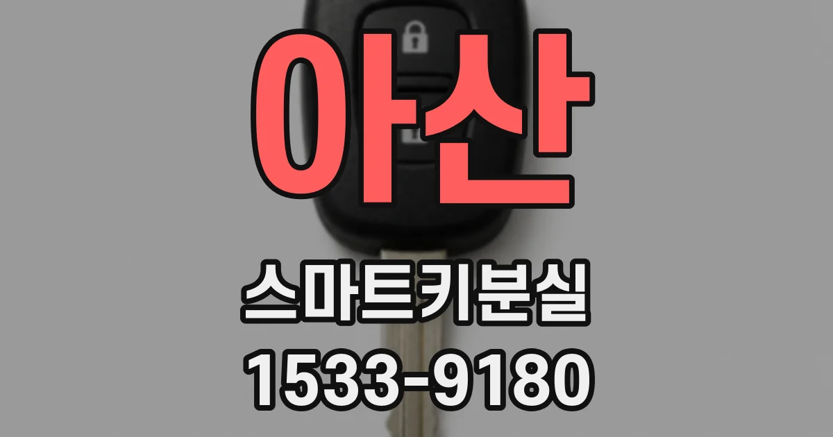 아산 스마트키분실