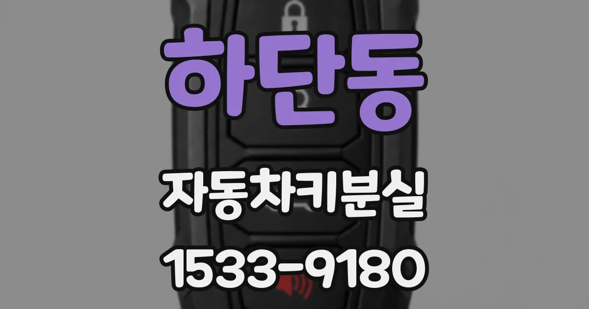하단동 자동차키분실