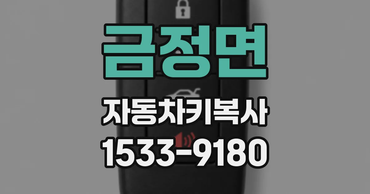 금정면 자동차키복사