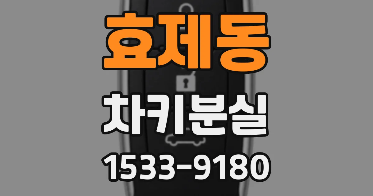 효제동 차키분실