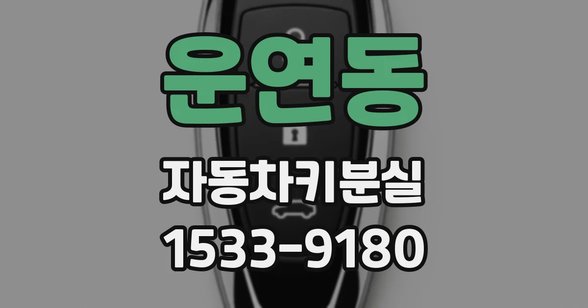운연동 자동차키분실