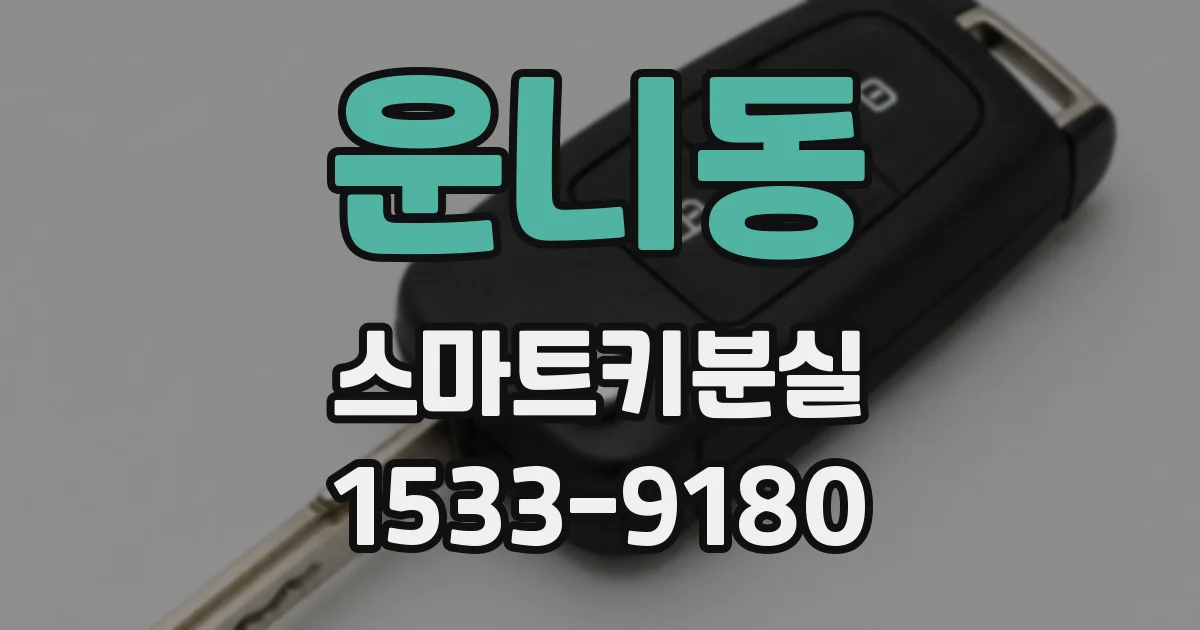 운니동 스마트키분실
