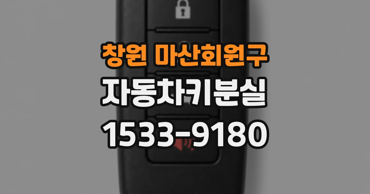 창원 마산회원구 자동차키분실
