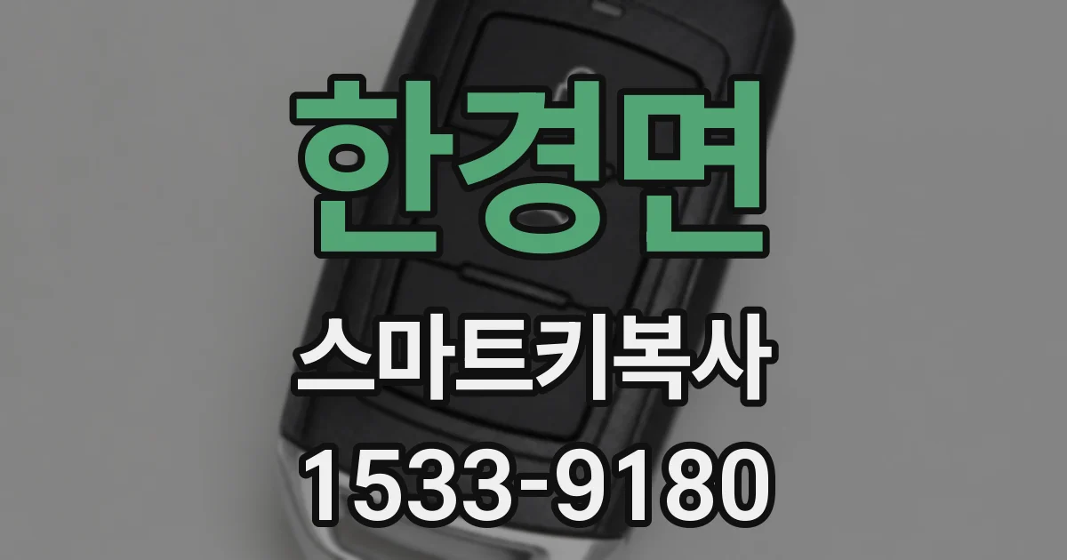한경면 스마트키복사