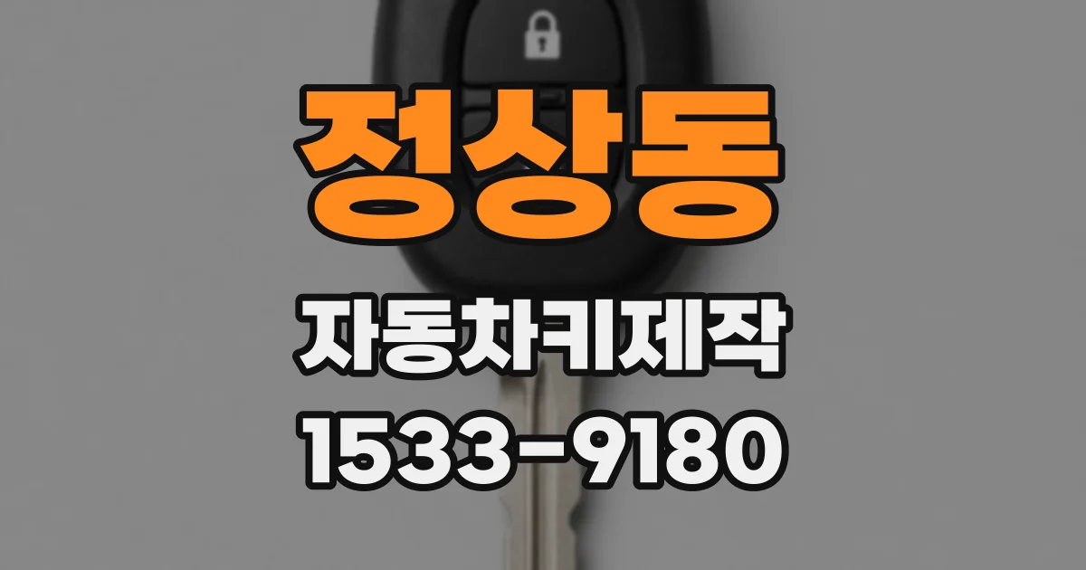 정상동 자동차키제작