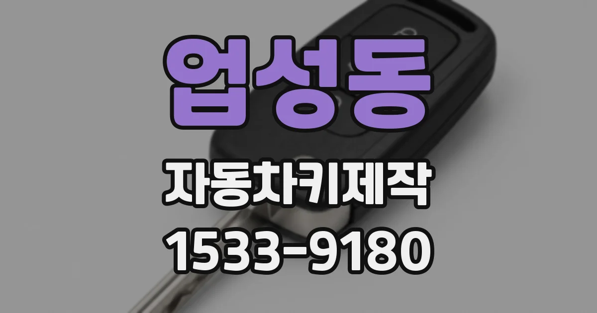 업성동 자동차키제작