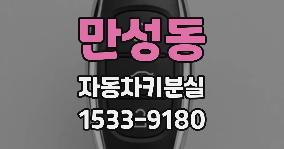 만성동 자동차키분실