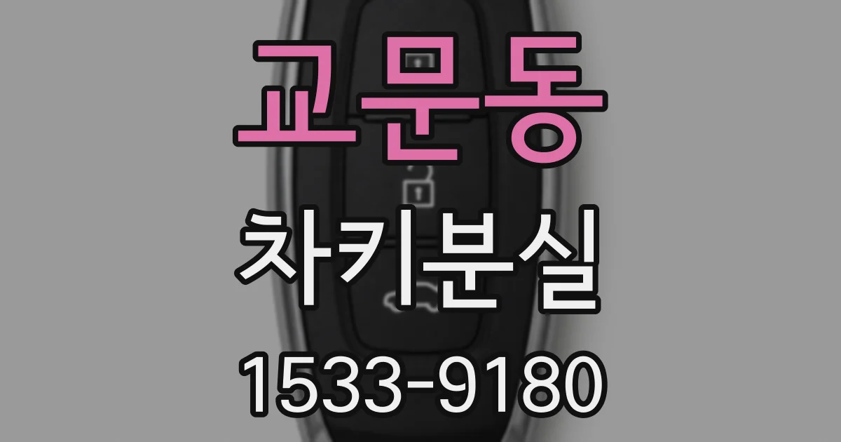 교문동 차키분실