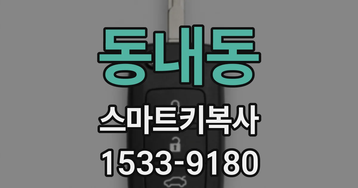 동내동 스마트키복사