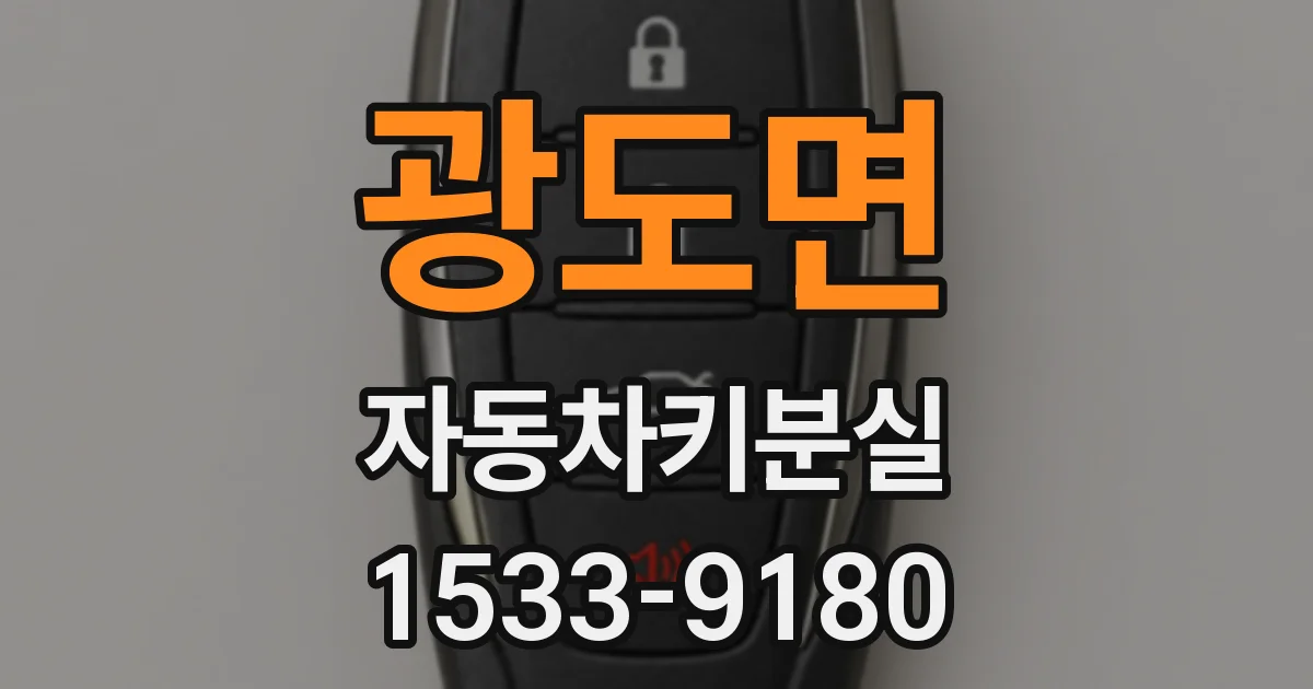 광도면 자동차키분실