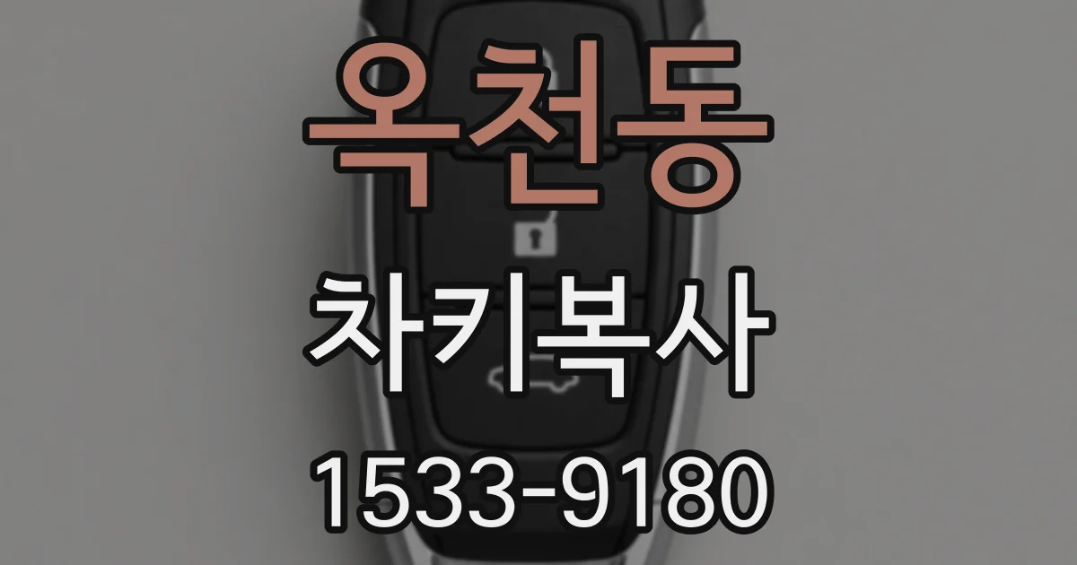 옥천동 차키복사