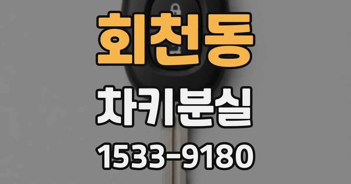 회천동 차키분실