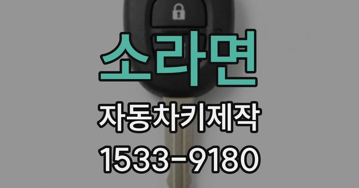 소라면 자동차키제작