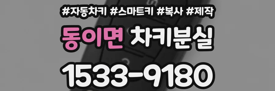 동이면 차키분실