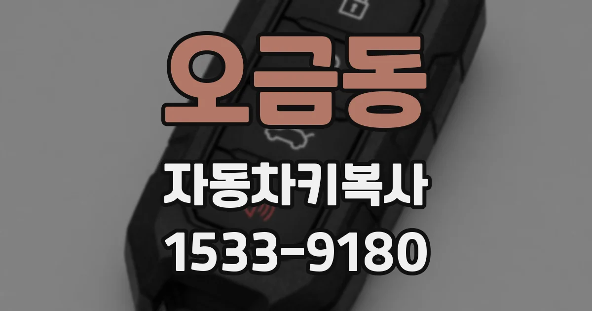 오금동 자동차키복사