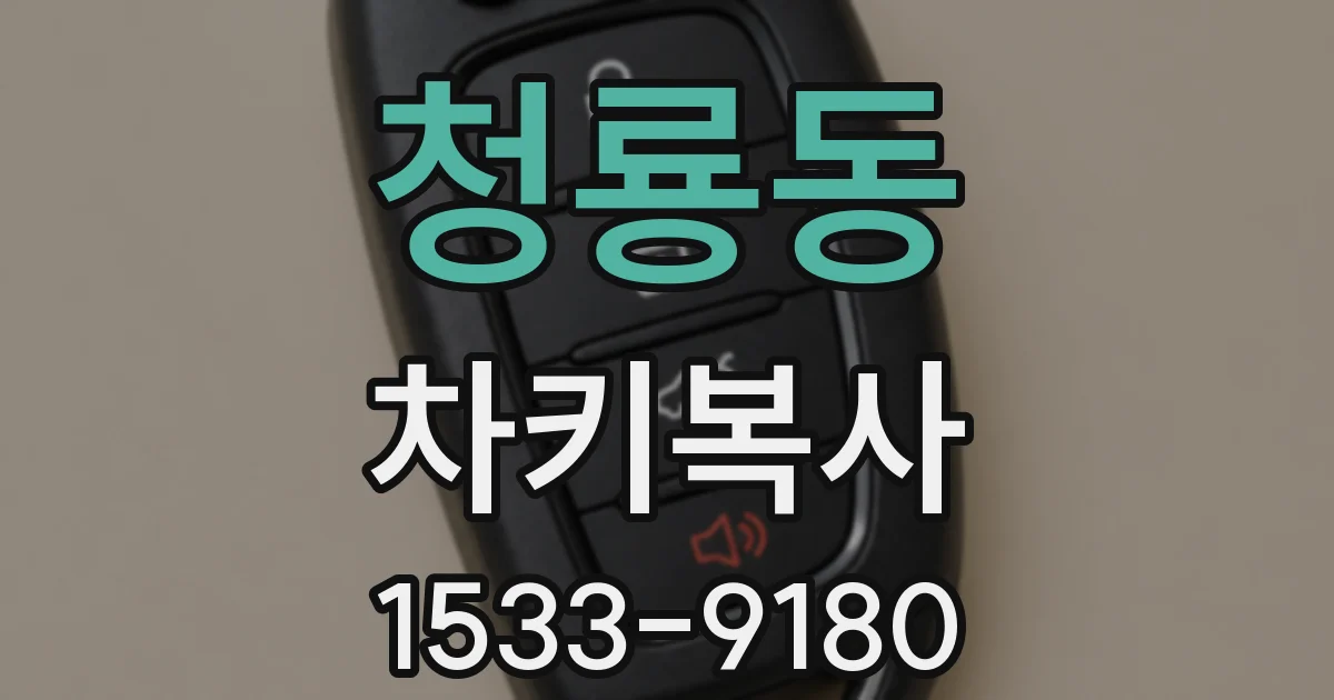 청룡동 차키복사