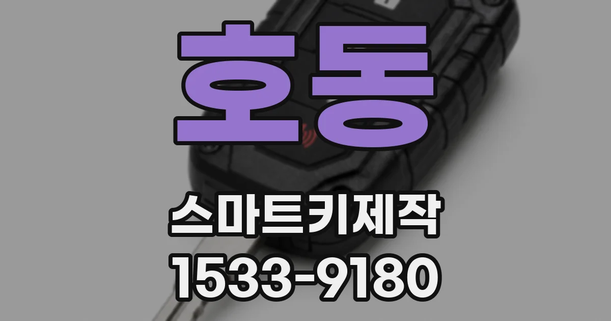 호동 스마트키제작