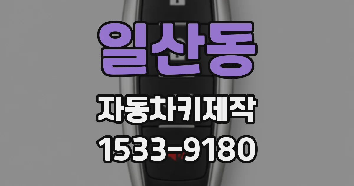 일산동 자동차키제작