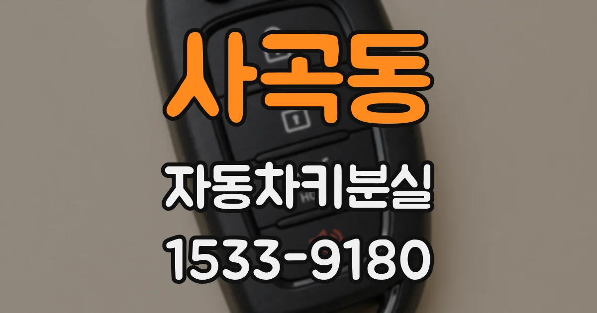 사곡동 자동차키분실
