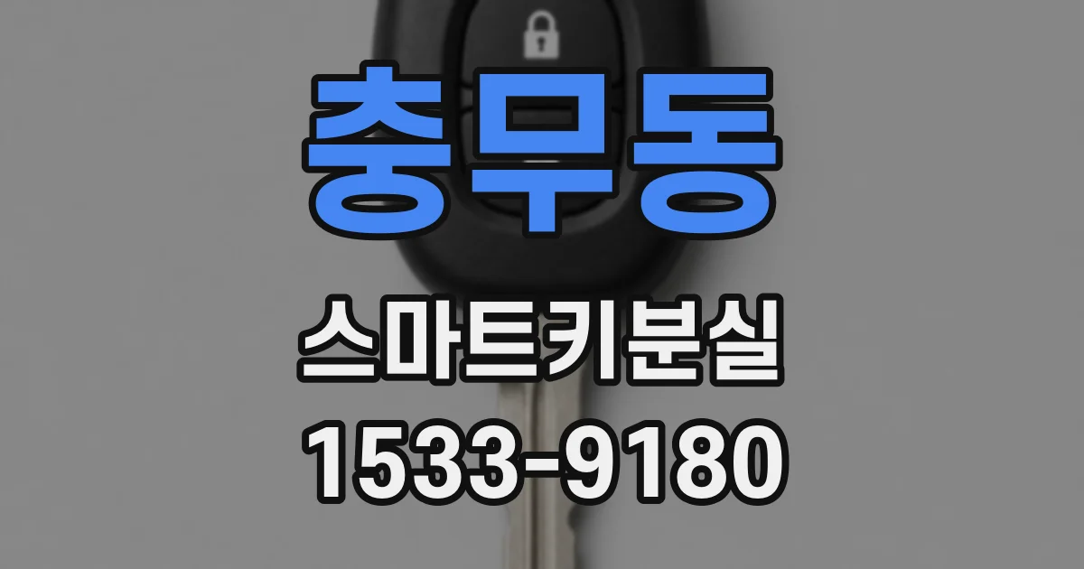 충무동 스마트키분실