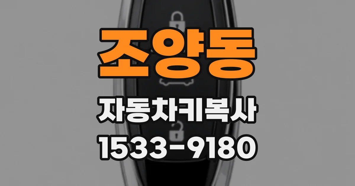 조양동 자동차키복사