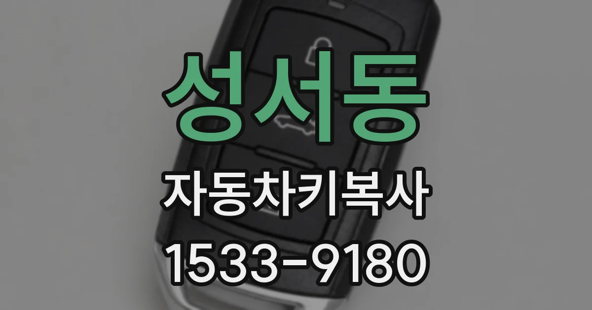 성서동 자동차키복사