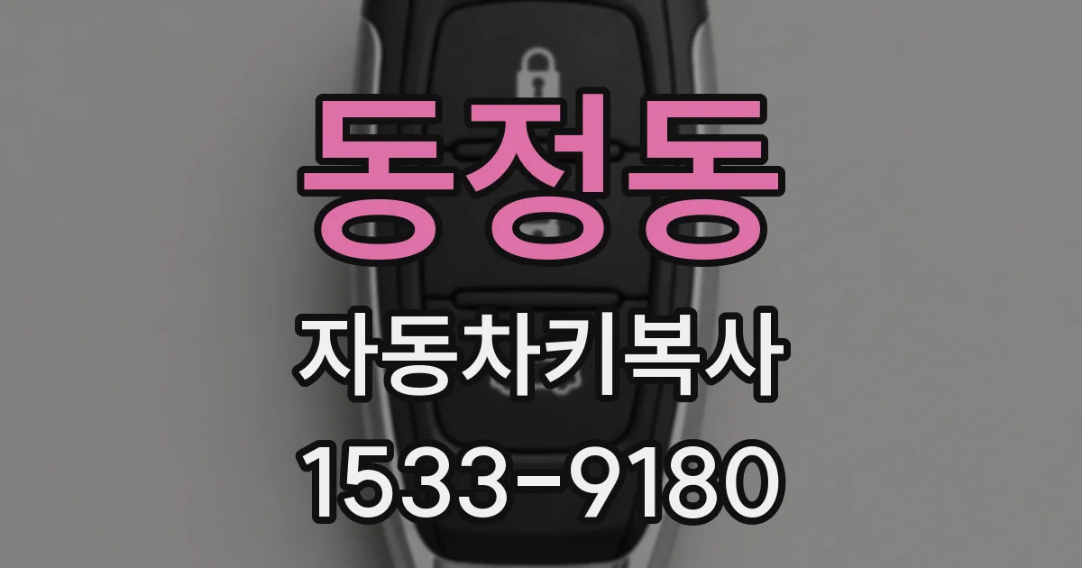 동정동 자동차키복사
