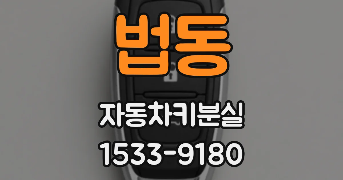 법동 자동차키분실