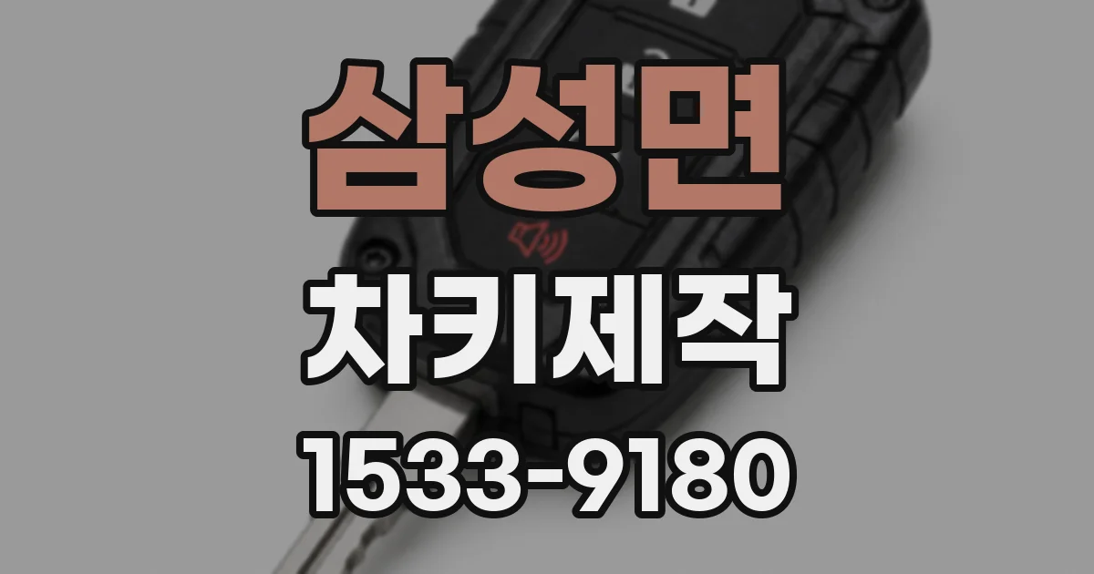 삼성면 차키제작