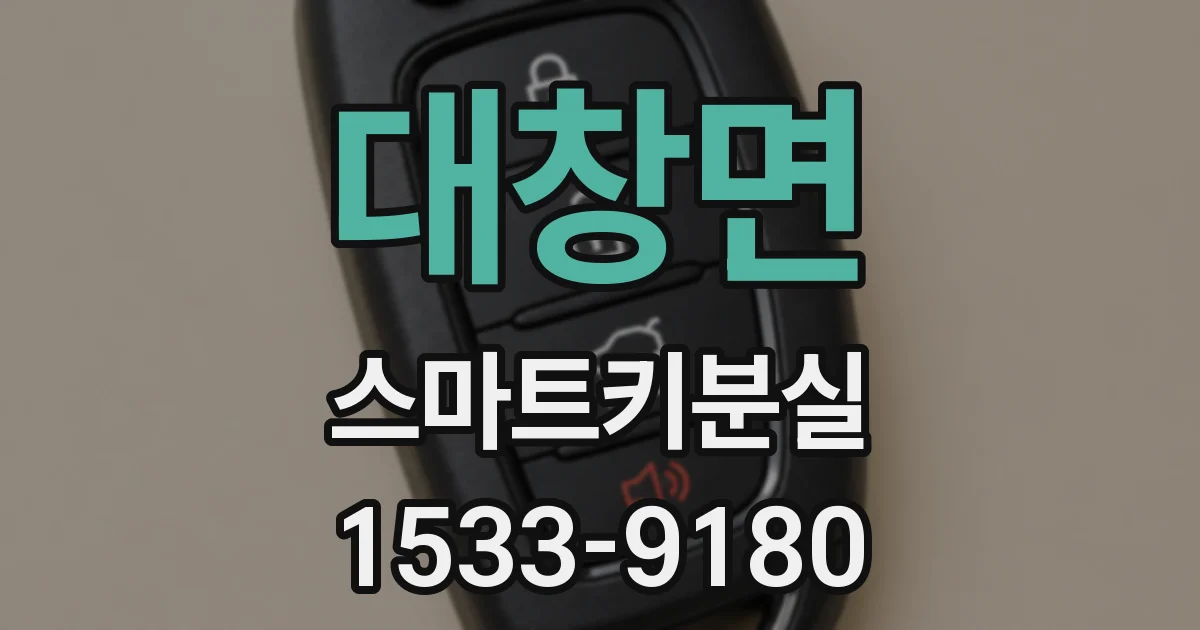 대창면 스마트키분실