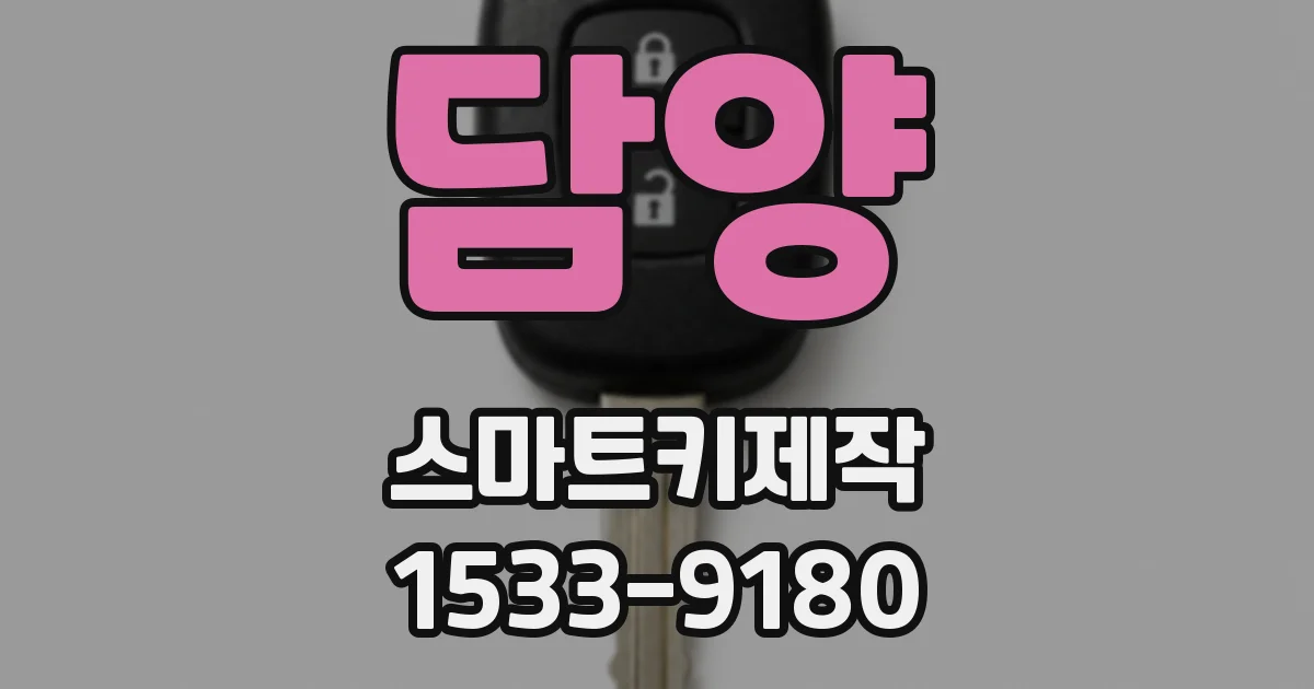 담양 스마트키제작