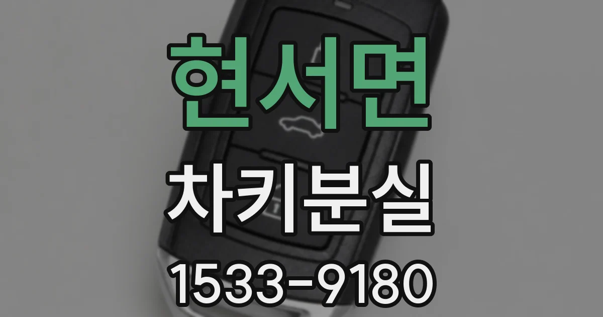 현서면 차키분실