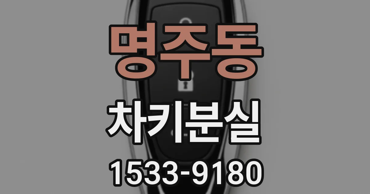 명주동 차키분실