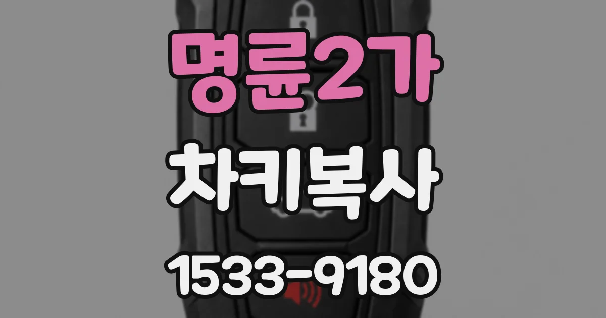 명륜2가 차키복사