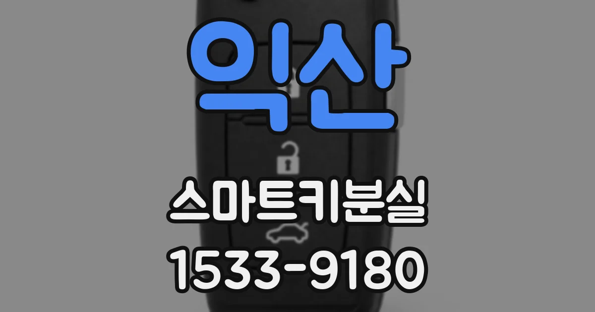 익산 스마트키분실
