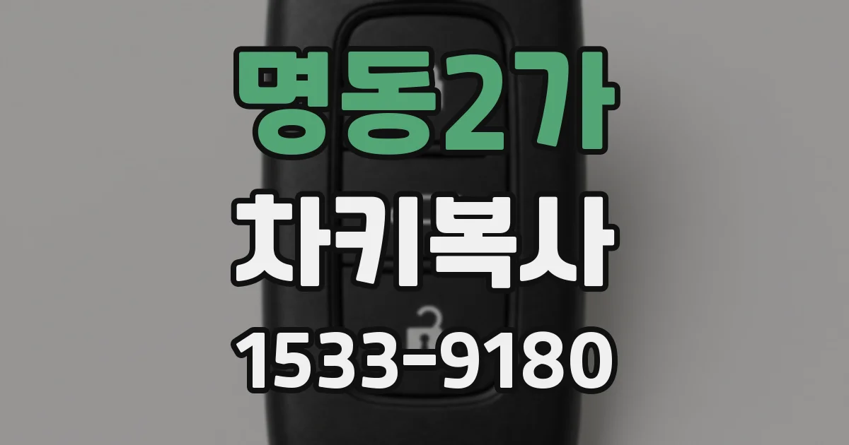 명동2가 차키복사