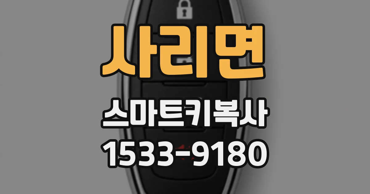사리면 스마트키복사