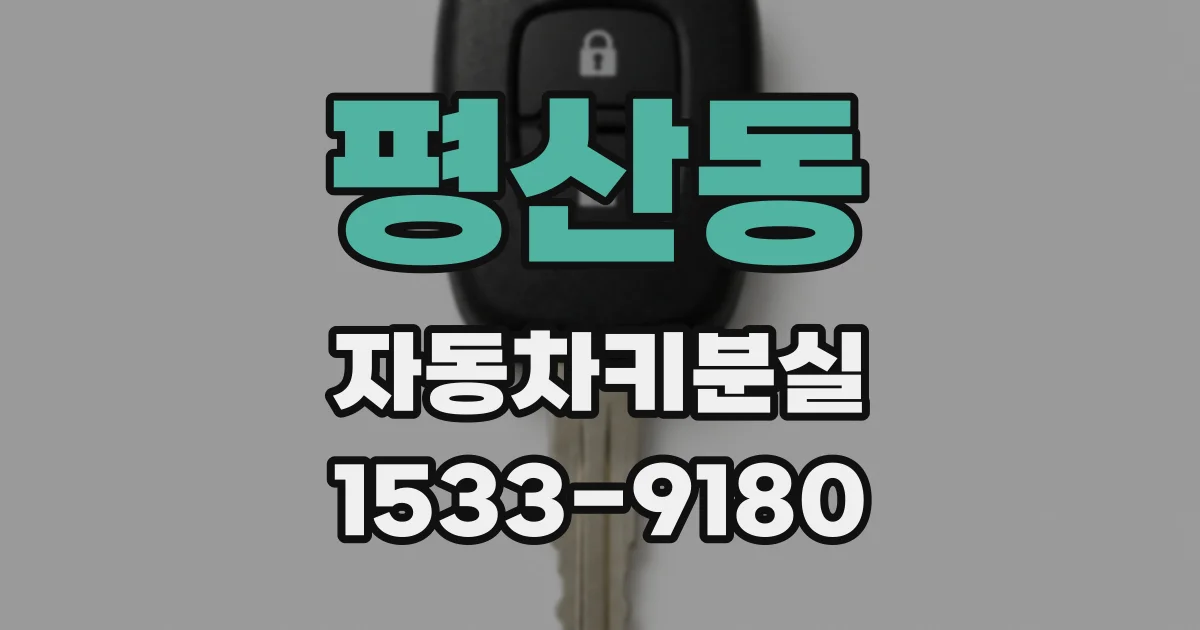 평산동 자동차키분실