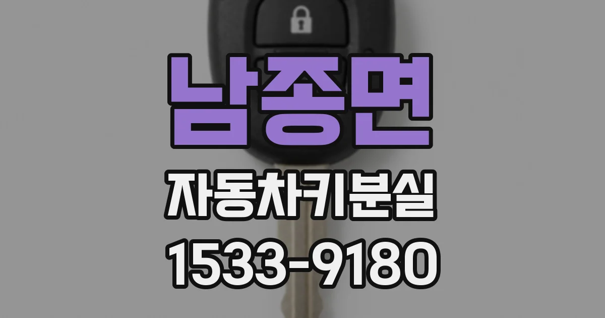 남종면 자동차키분실