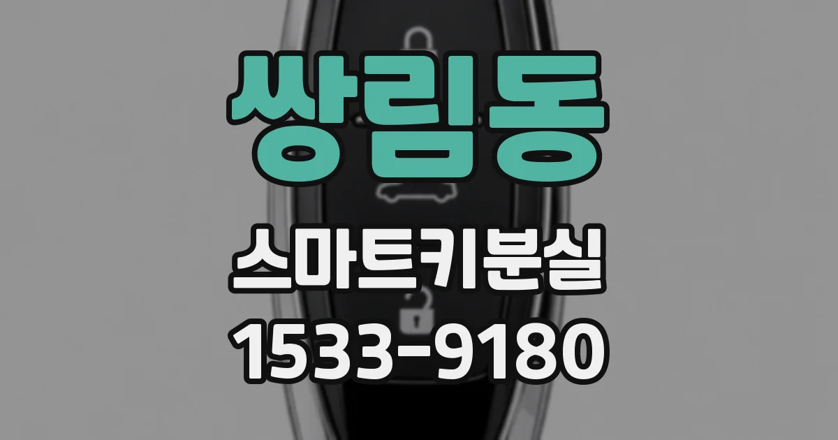 쌍림동 스마트키분실