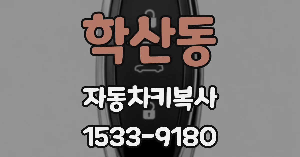 학산동 자동차키복사