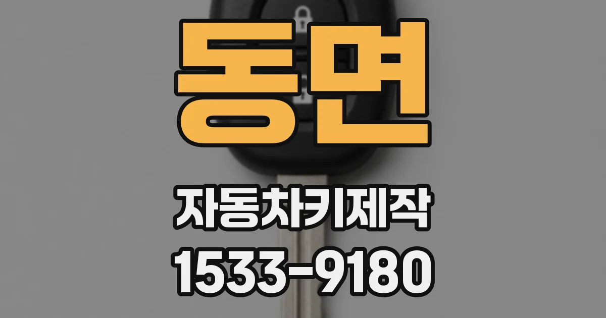 동면 자동차키제작