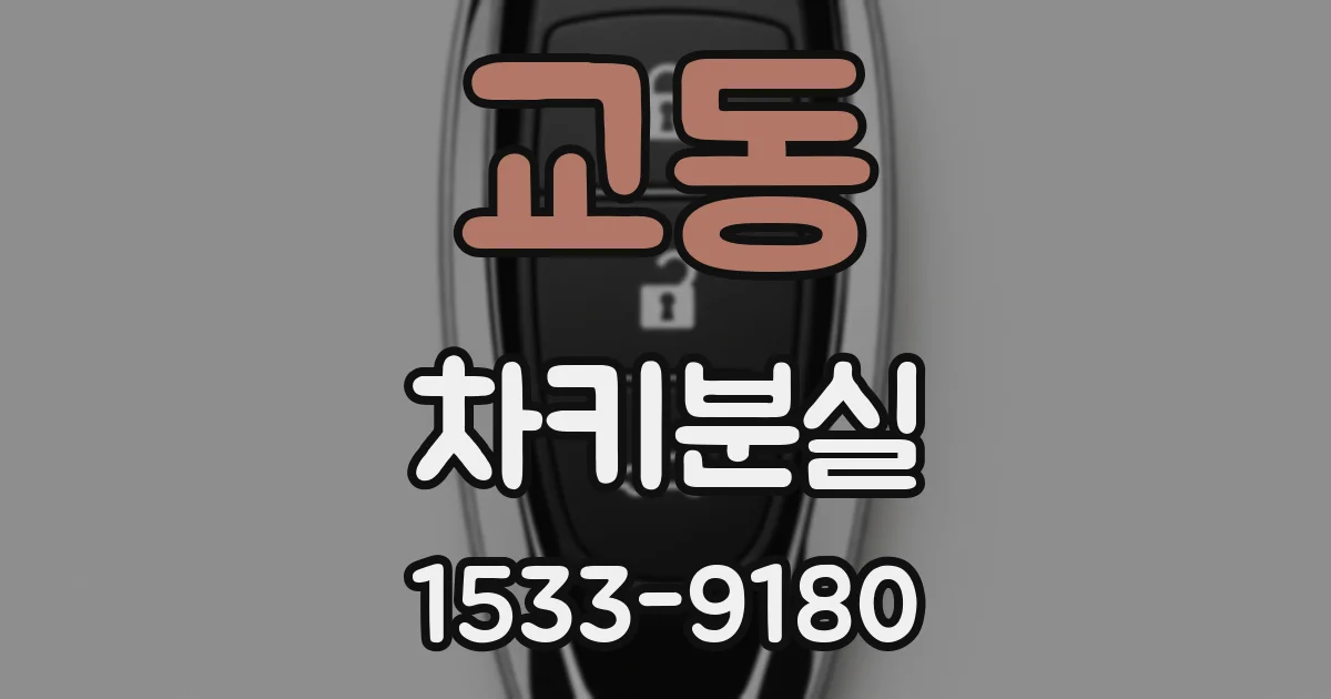교동 차키분실
