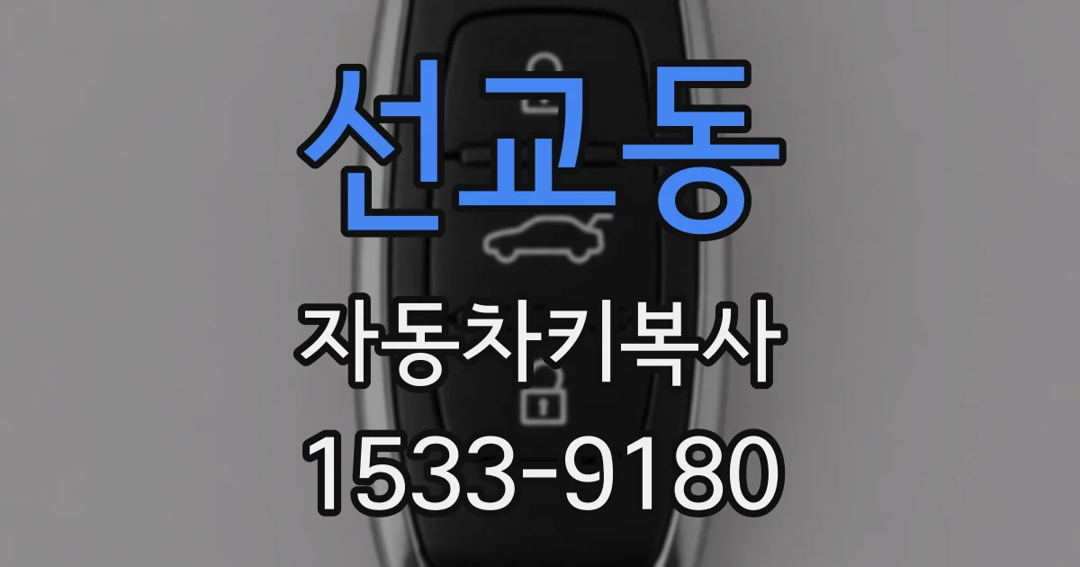 선교동 자동차키복사
