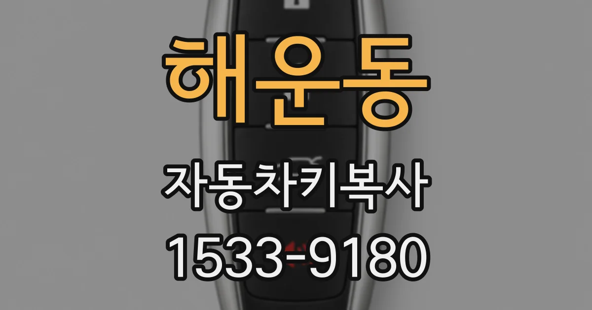 해운동 자동차키복사
