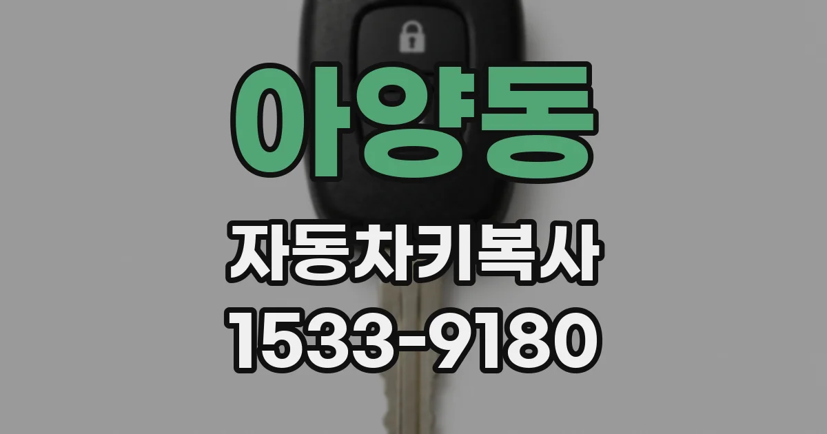 아양동 자동차키복사