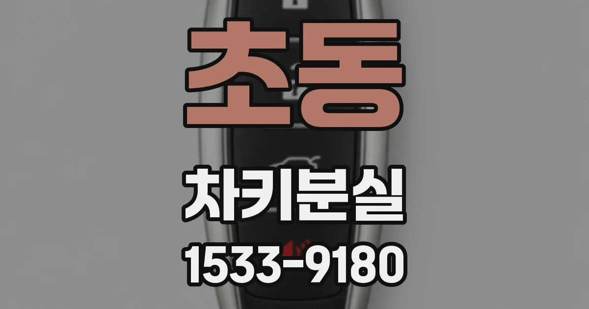 초동 차키분실