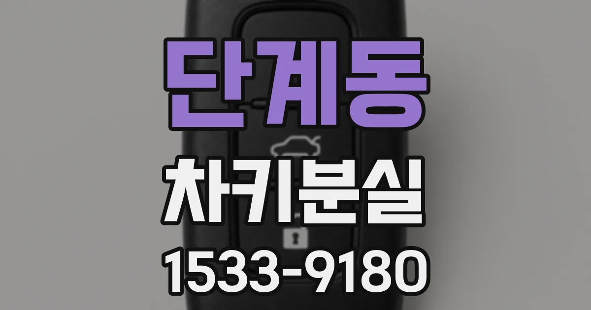 단계동 차키분실